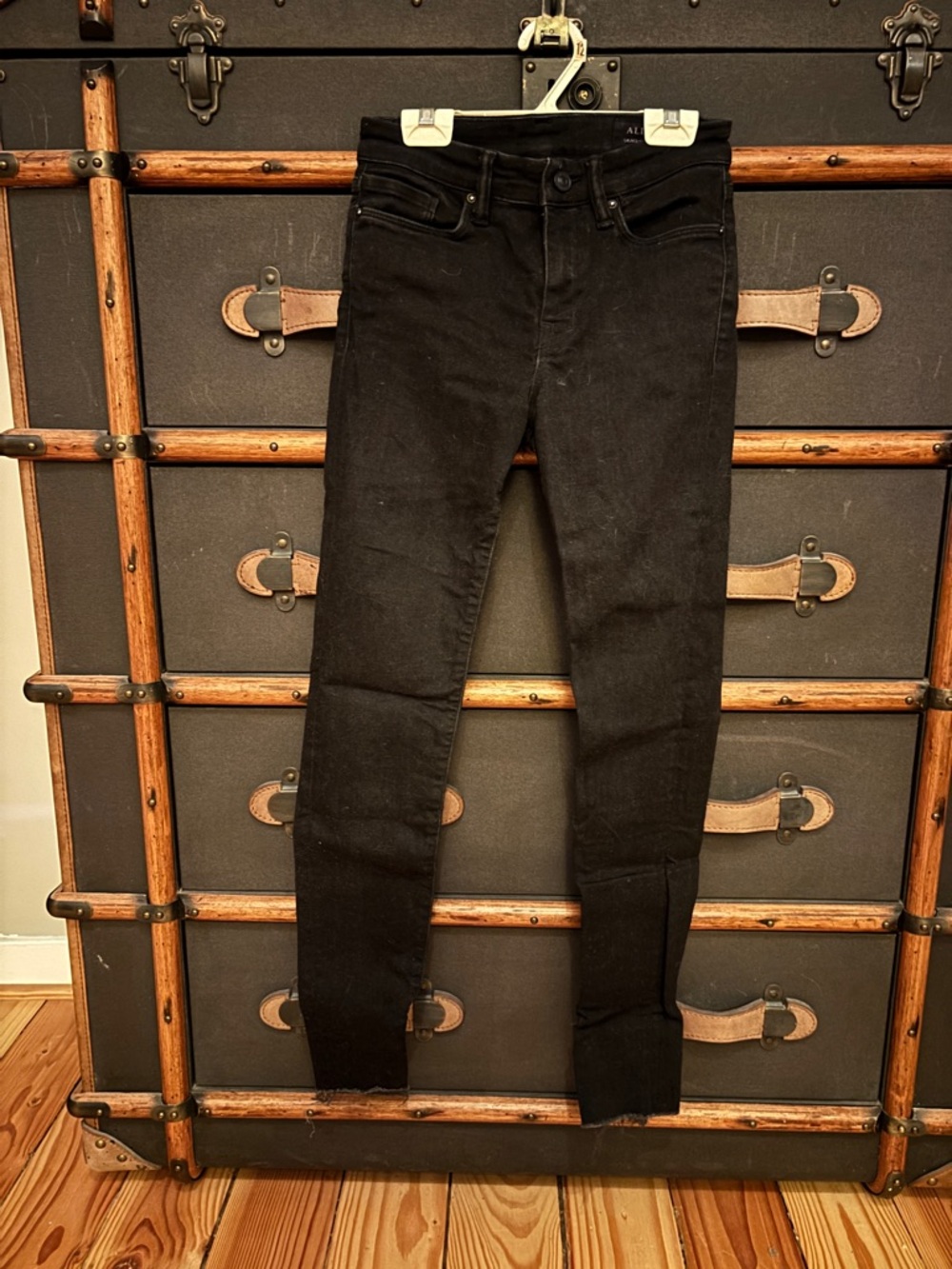 AllSaints Black Gracie Jeans with Branded Waist Label